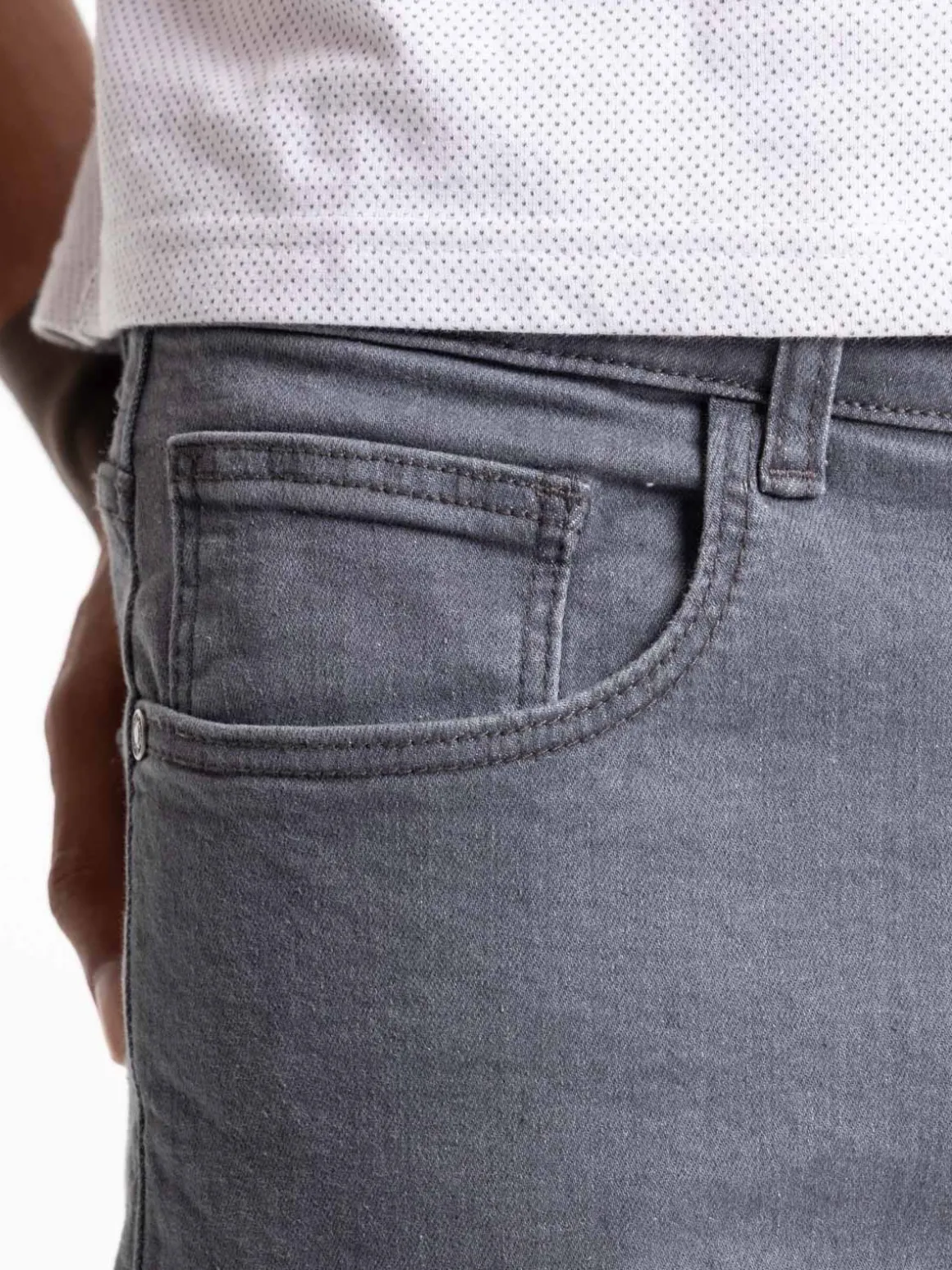 Jean straight gris homme