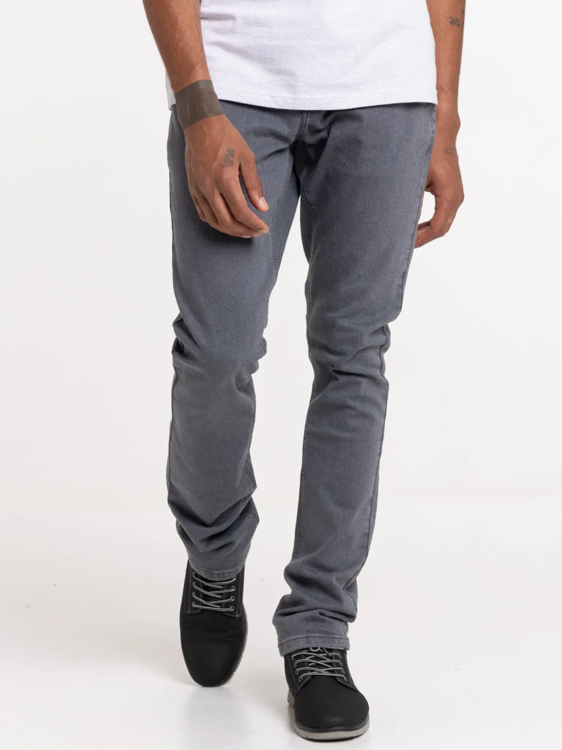 Jean straight gris homme