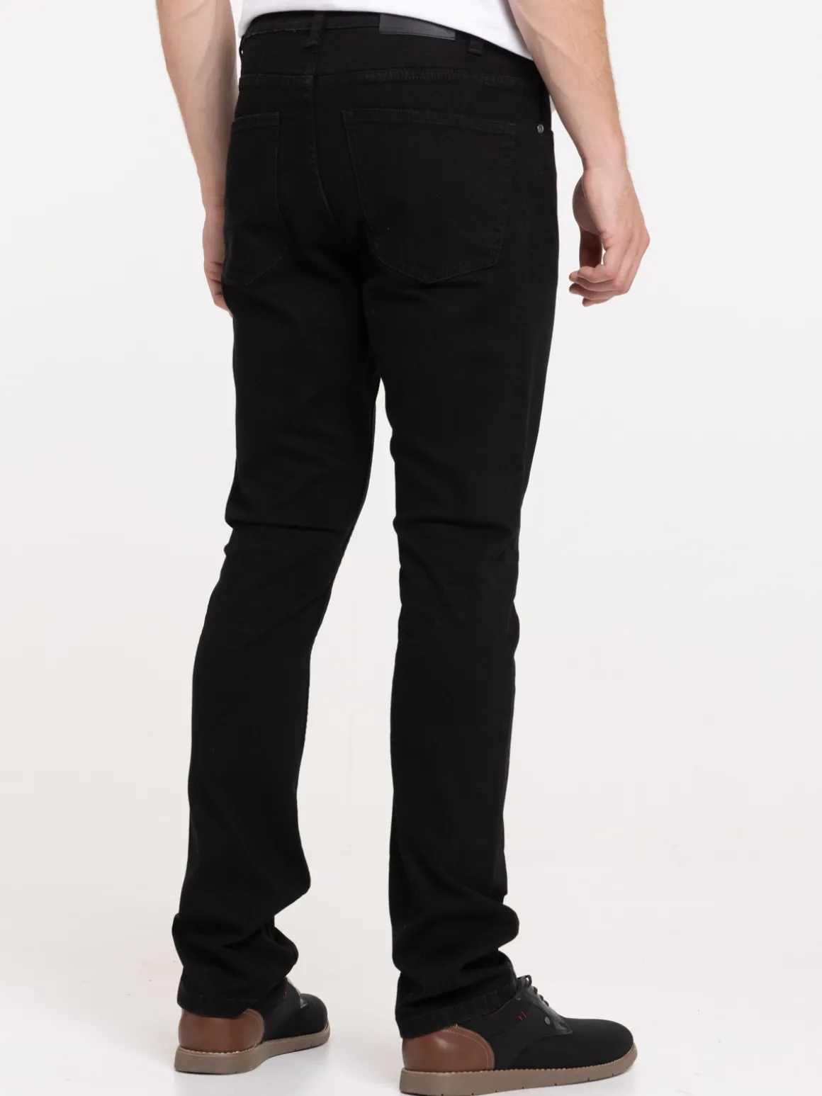 Jean straight stretch noir homme