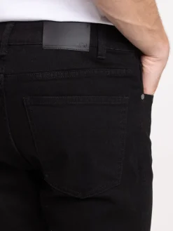 Jean straight stretch noir homme