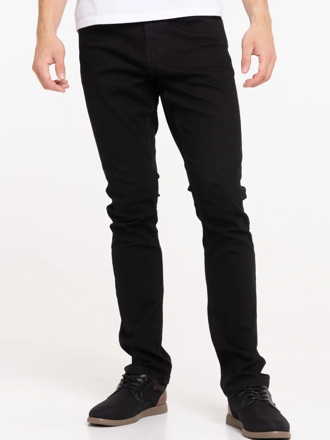 Jean straight stretch noir homme
