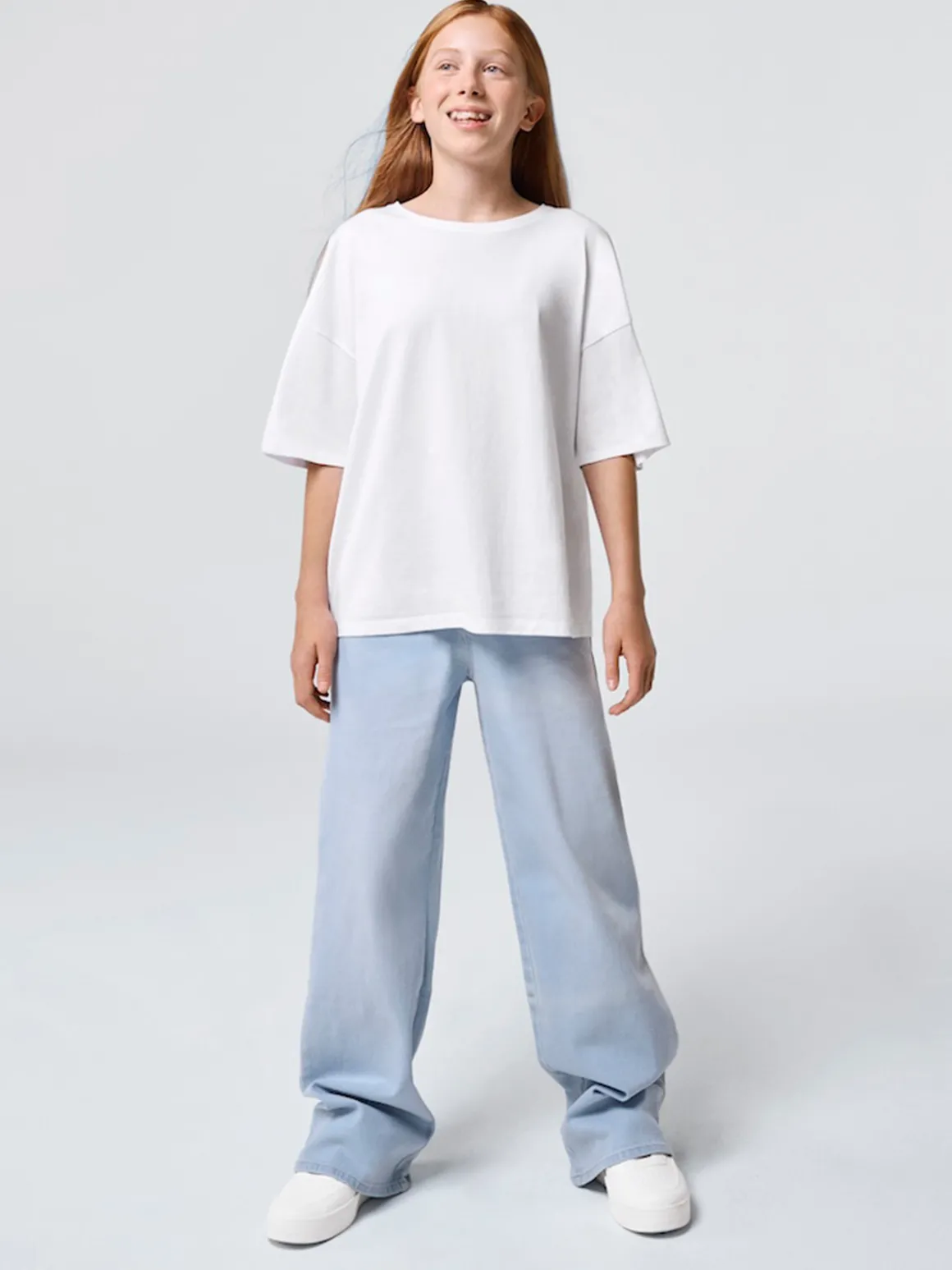 Jean wide leg bleach fille (XXS-M)