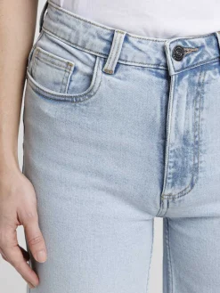 Jean wide leg bleached femme