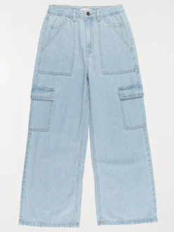Jean wide leg bleached fille (XXS-M)