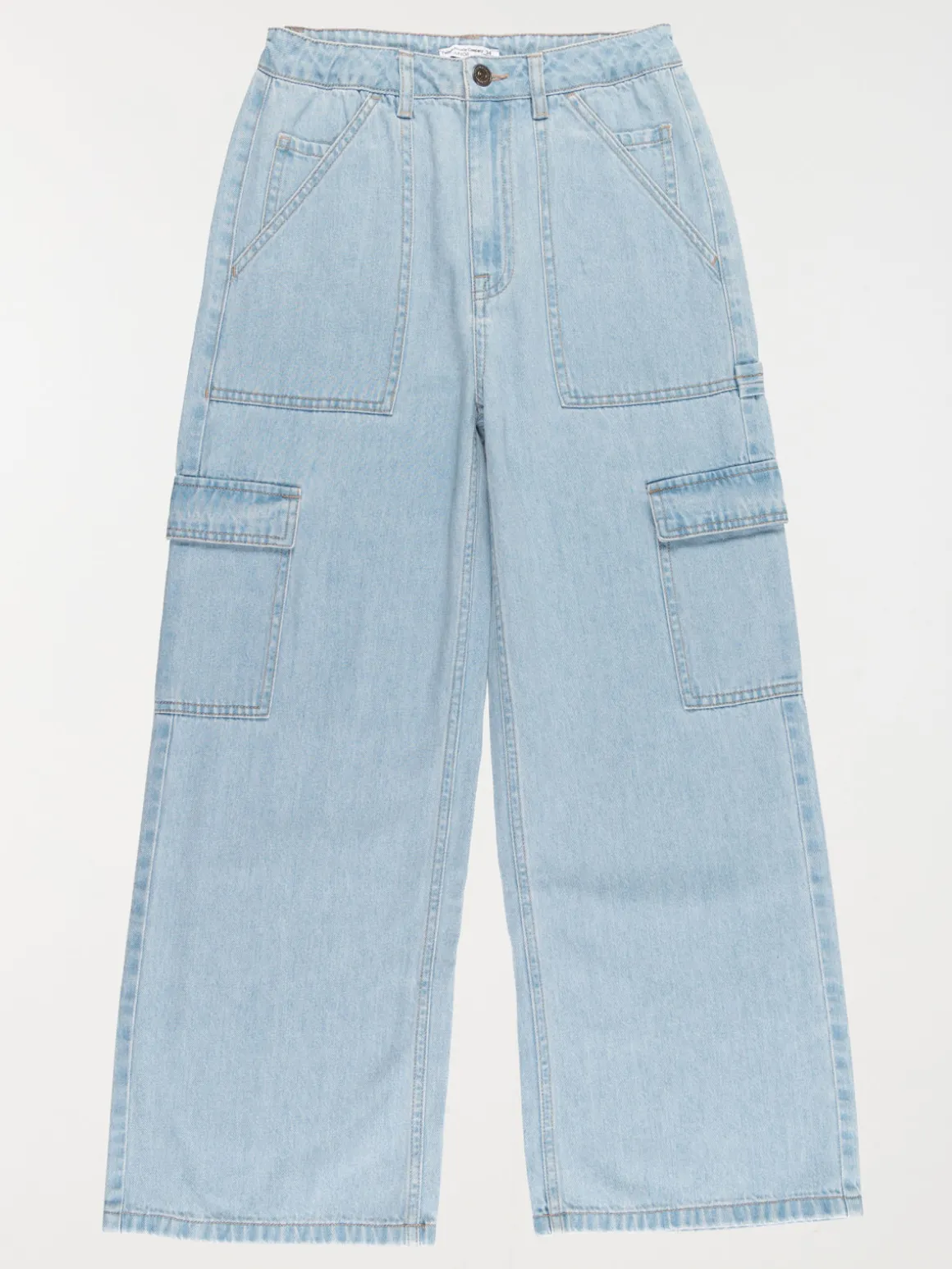 Jean wide leg bleached fille (XXS-M)