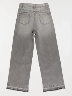Jean wide leg gris fille (XXS-M)