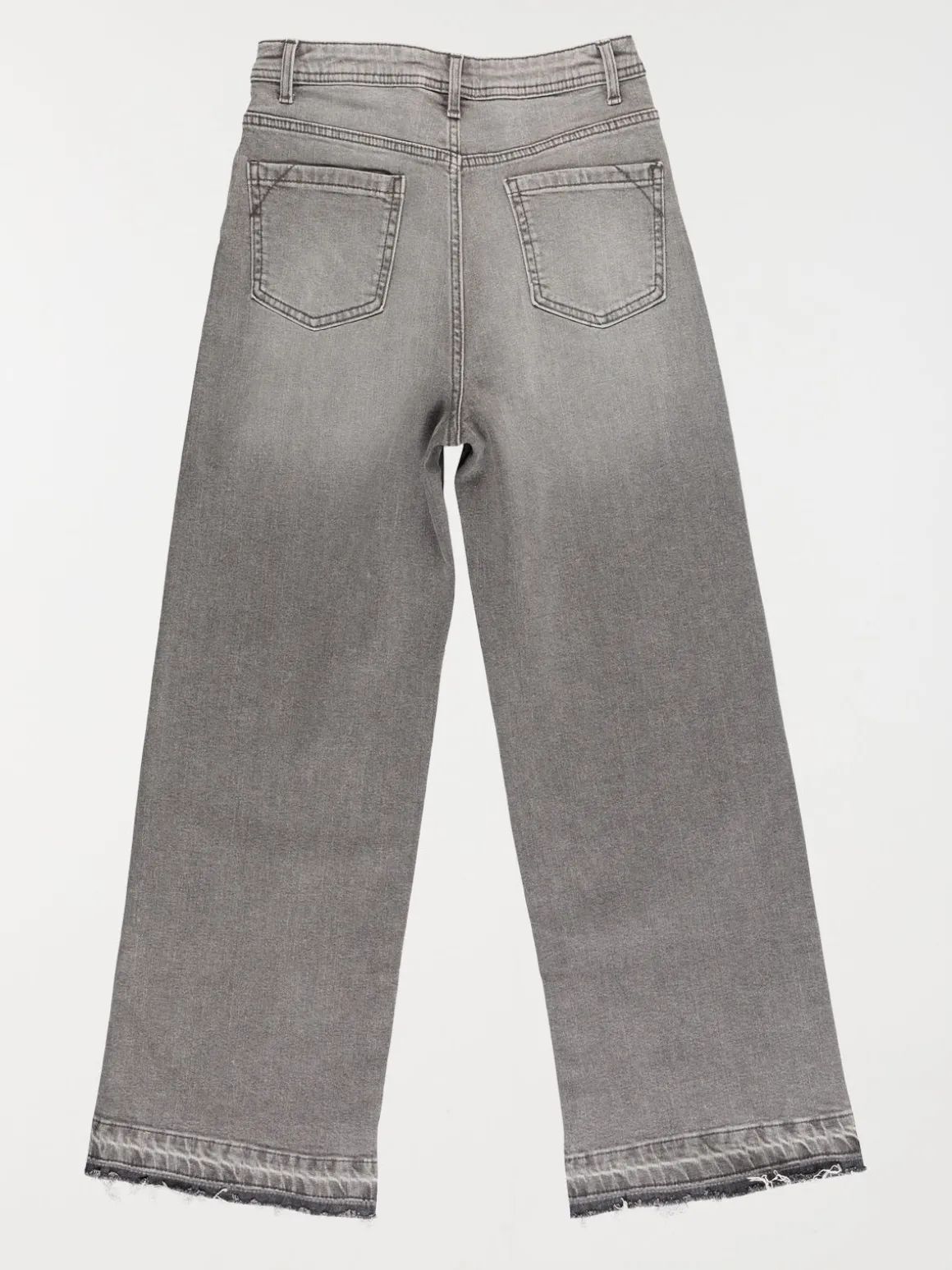 Jean wide leg gris fille (XXS-M)