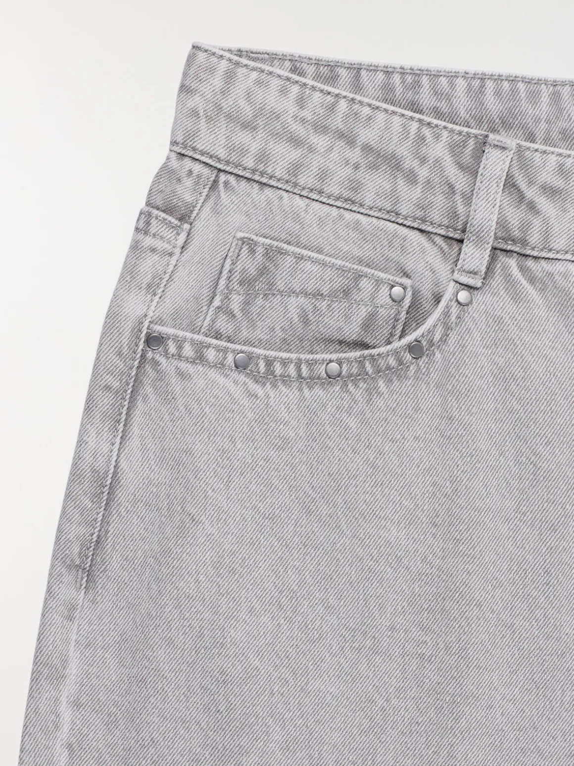 Jean wide leg gris neige fille (XXS-M)
