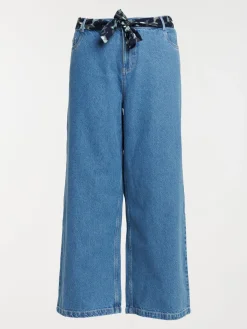Jean wide leg stone grande taille femme