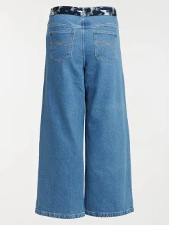 Jean wide leg stone grande taille femme
