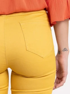 Jegging ocre jaune femme