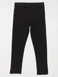 Jegging uni noir fille (3-12A)