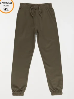 Jogging basique kaki garçon (3-12A)