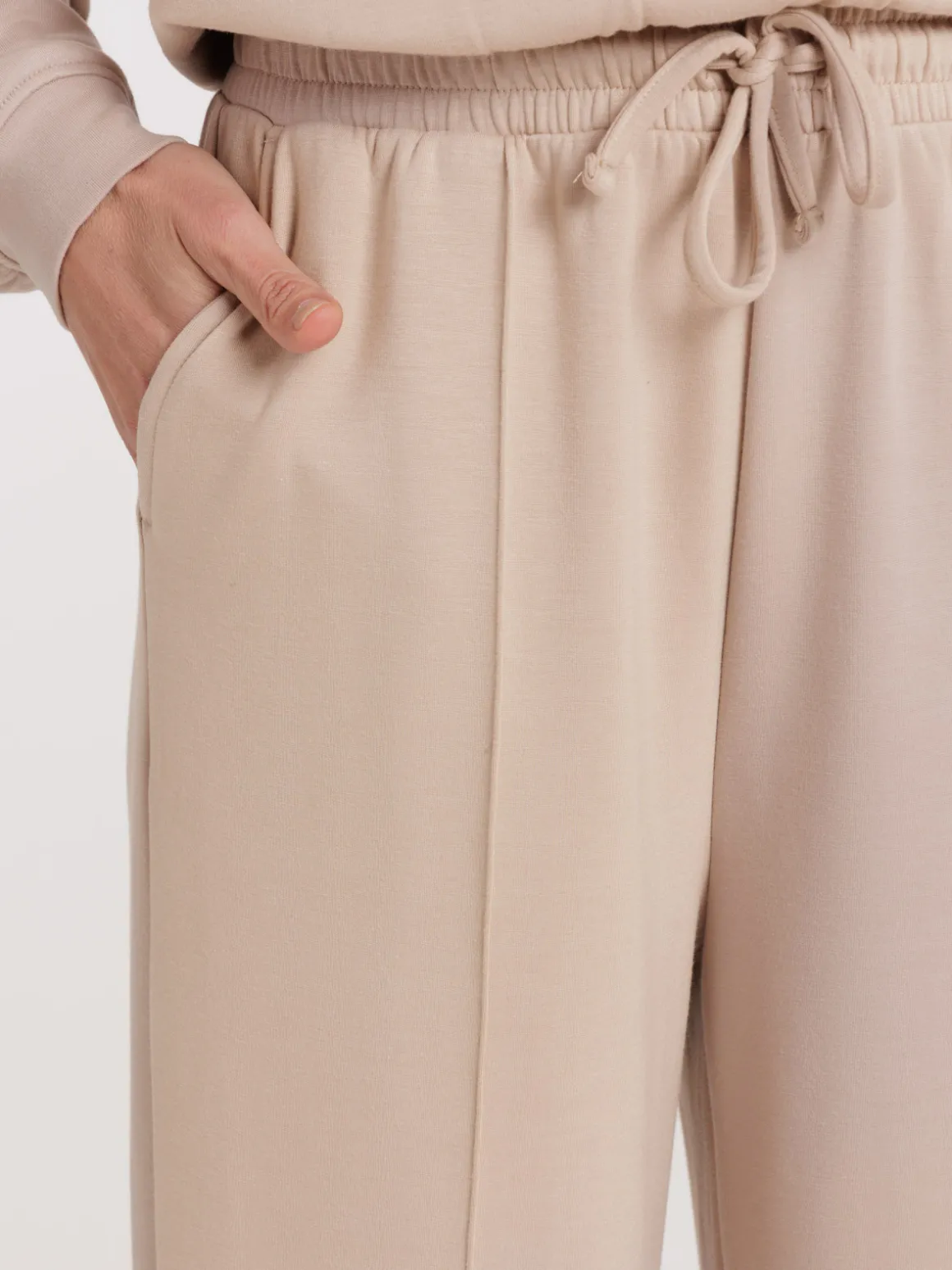 Jogging large taupe clair femme