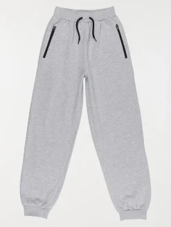Jogging uni gris chiné garçon (XXS-M)