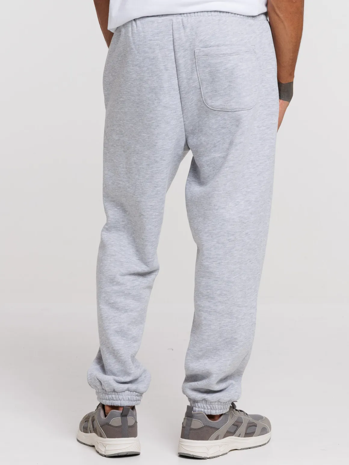 Jogging uni gris chiné homme