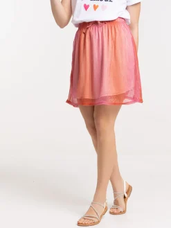 Jupe courte plissée femme