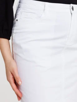 Jupe droite blanche femme