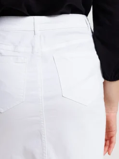 Jupe droite blanche femme