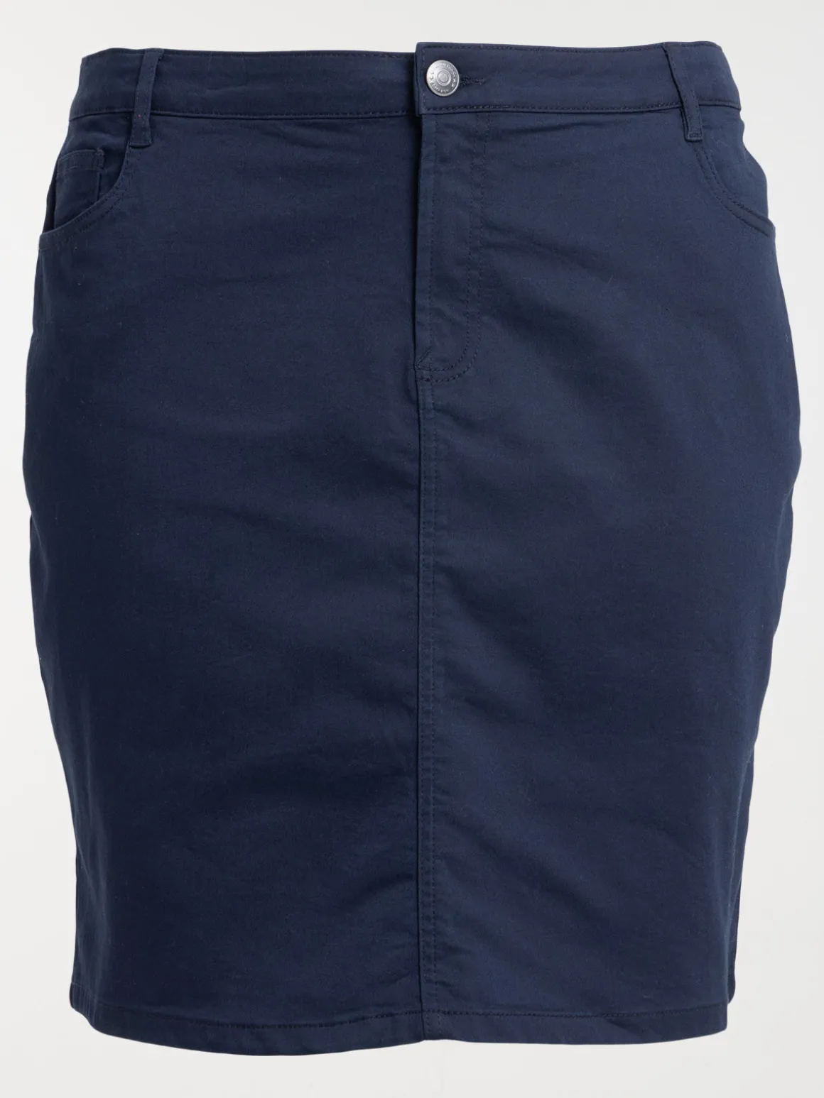 Jupe droite marine grande taille femme
