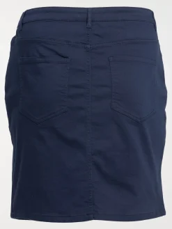 Jupe droite marine grande taille femme