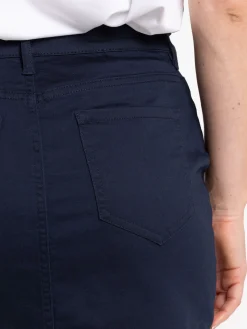 Jupe droite marine navy femme