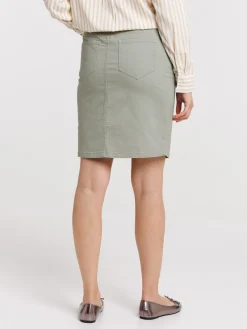 Jupe droite mousse clair femme