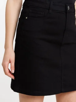 Jupe en jean noire femme
