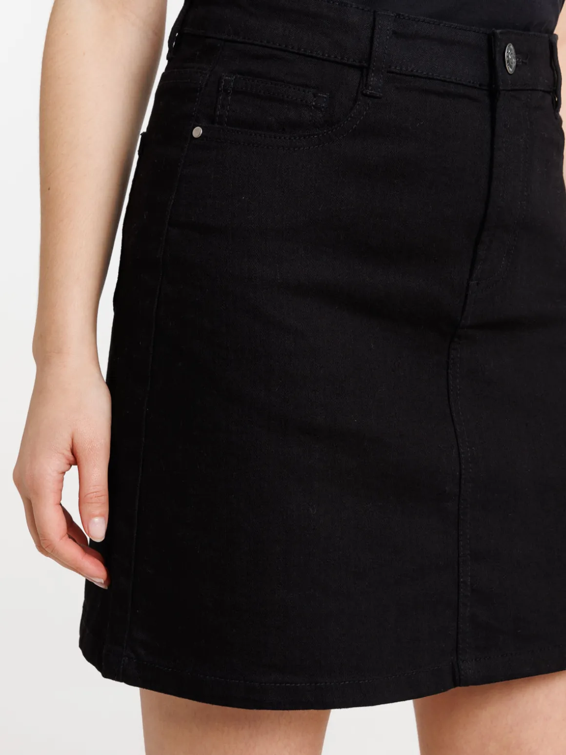 Jupe en jean noire femme