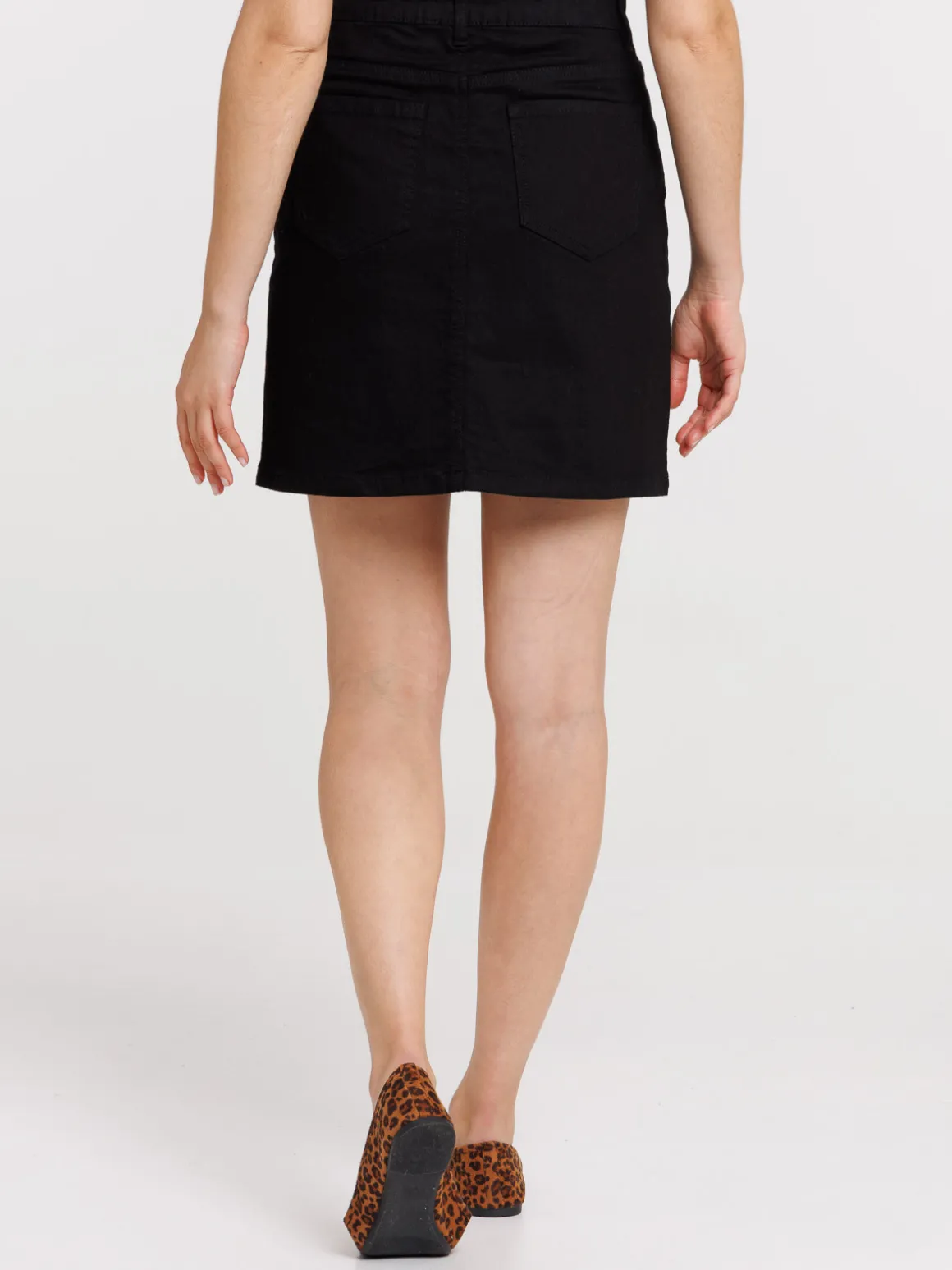 Jupe en jean noire femme