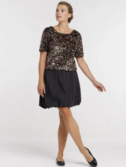 Jupe forme boule noire femme