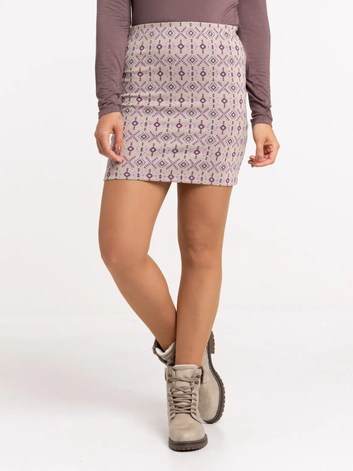 Jupe jacquard graphique femme