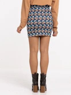 Jupe jacquard graphique femme