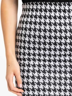 Jupe jacquard Pied-de-coq femme