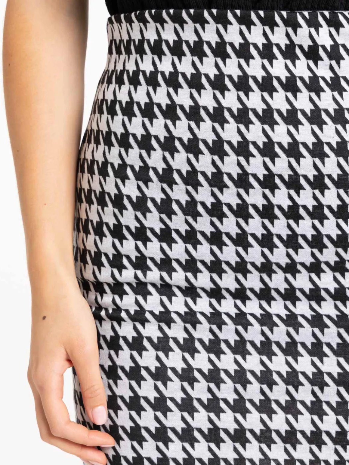 Jupe jacquard Pied-de-coq femme