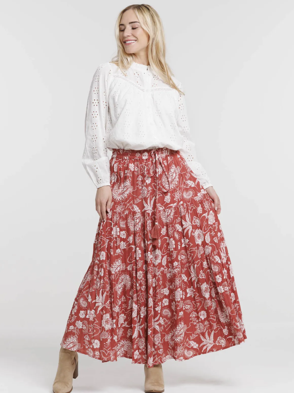 Jupe longue fleurie femme