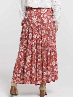 Jupe longue fleurie femme