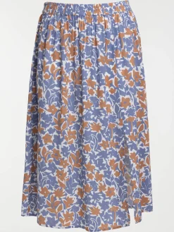Jupe longue fleurie grande taille femme