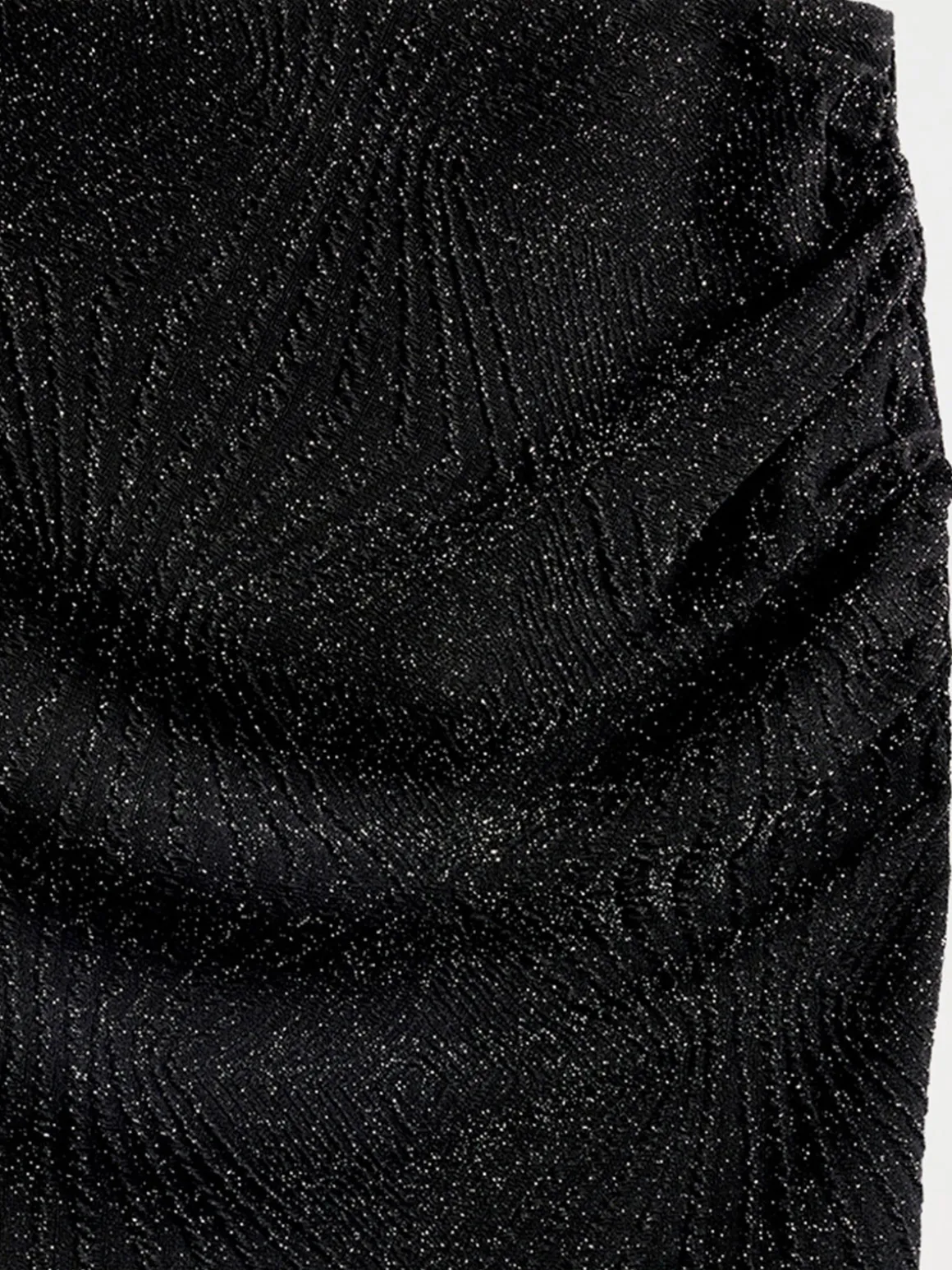 Jupe maille paillette noire femme