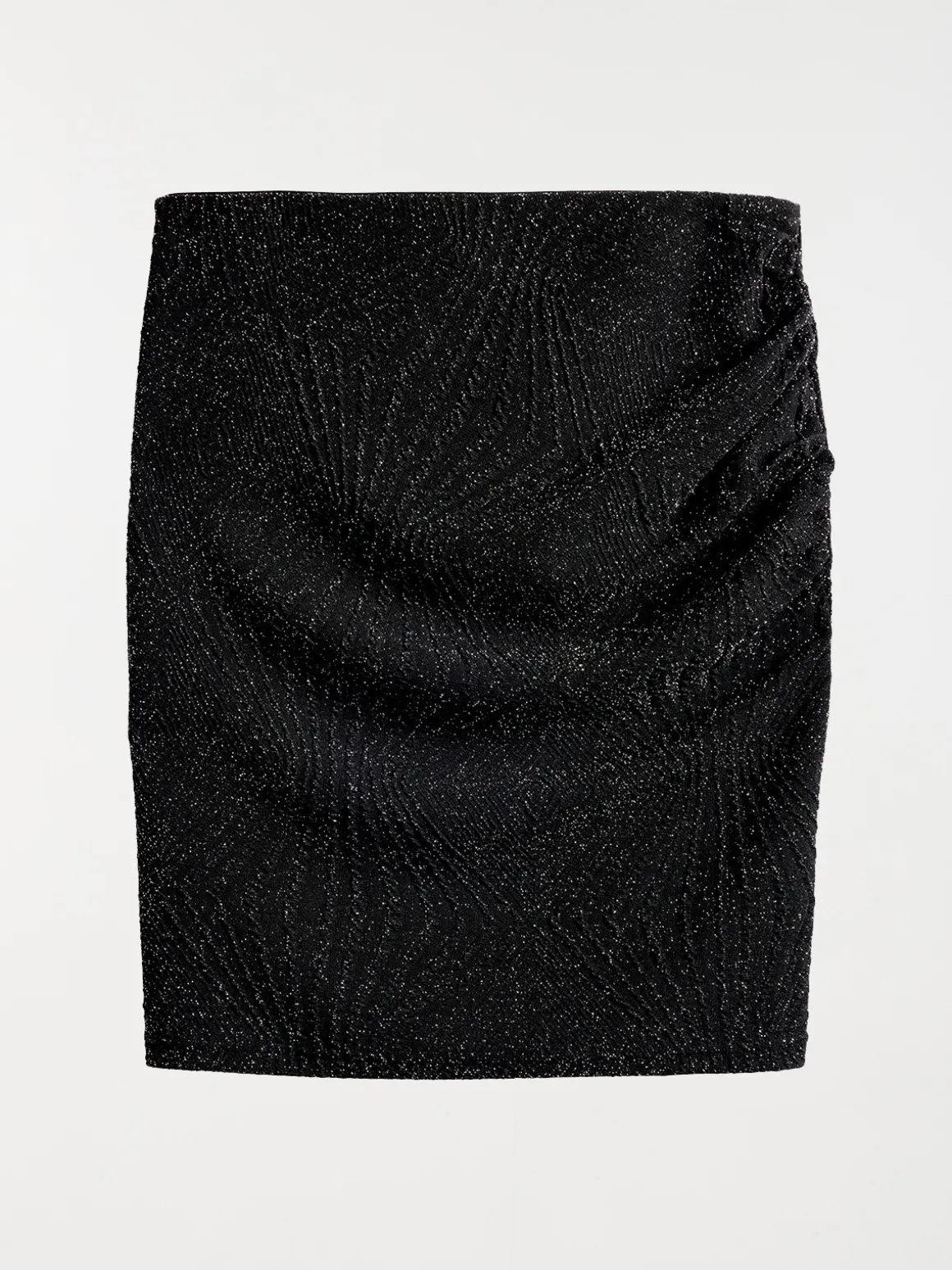 Jupe maille paillette noire femme