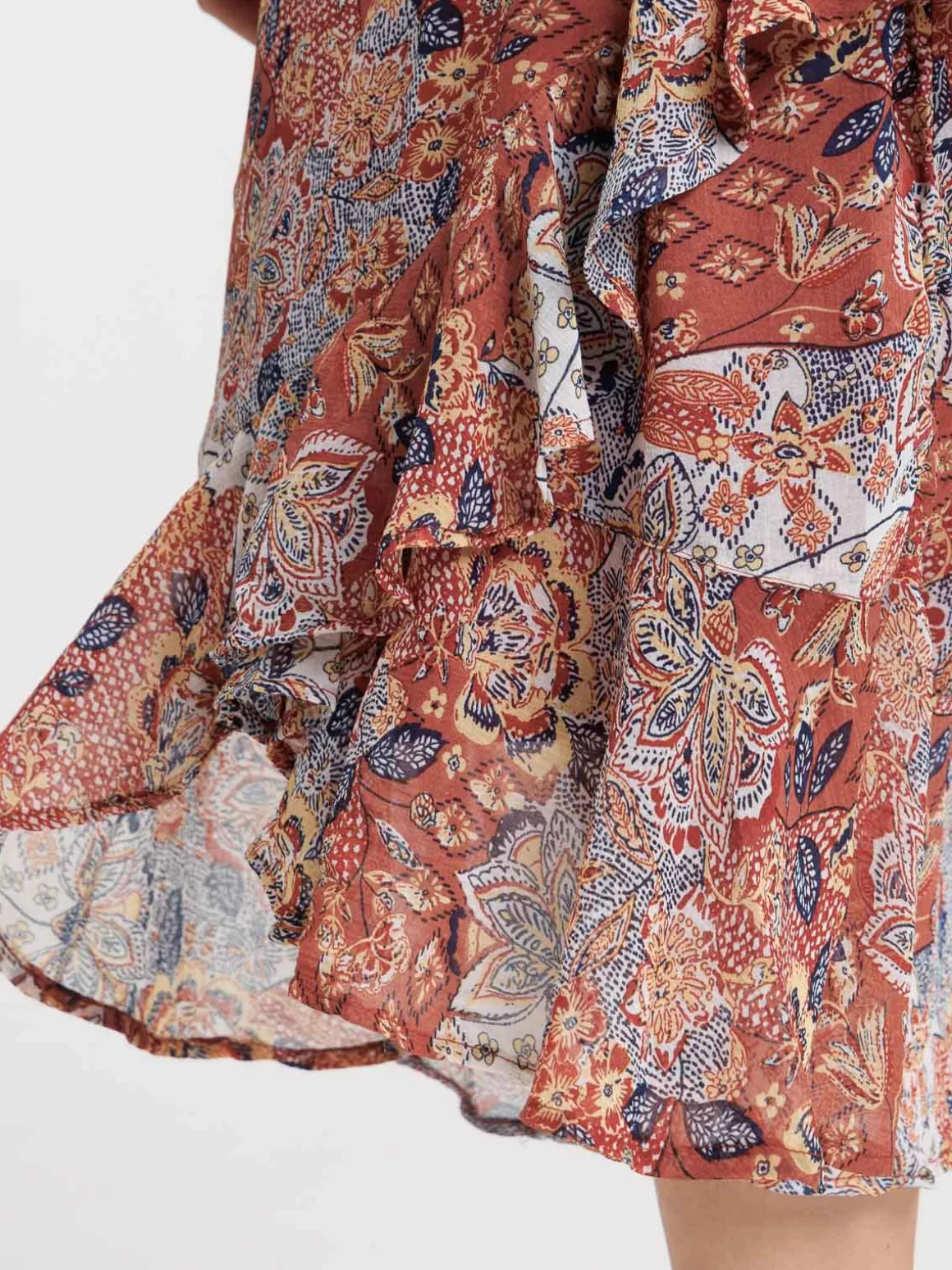 Jupe midi imprimée fleurie femme