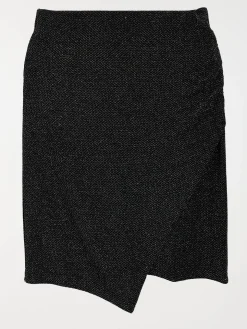 Jupe noire effet paillettée femme