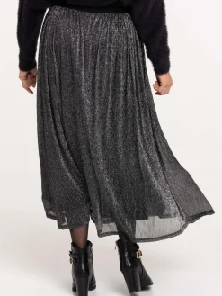 Jupe plissée noire femme