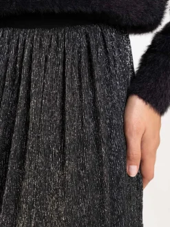 Jupe plissée noire femme