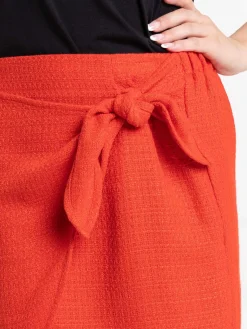 Jupe tweed noeud devant femme
