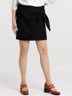 Jupe tweed noire femme
