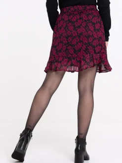 Jupe voile courte imprimée femme