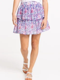 Jupe voile fleurie femme