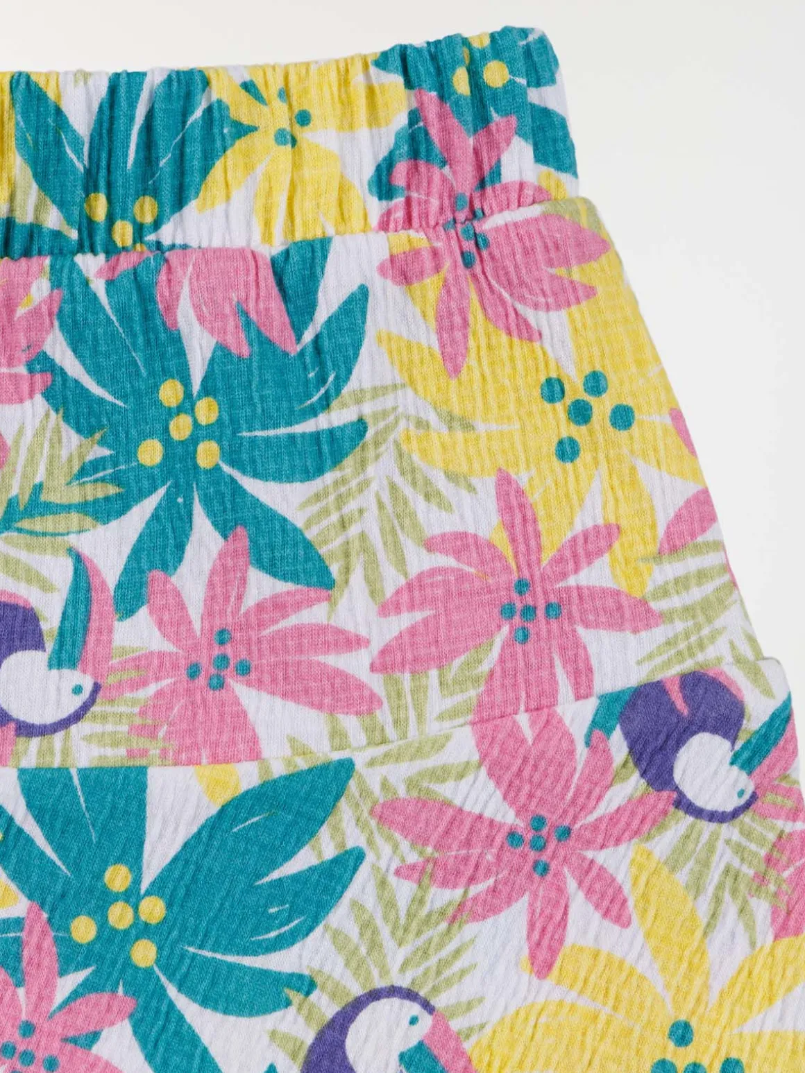Jupe-short motif tropical fille (3-12A)