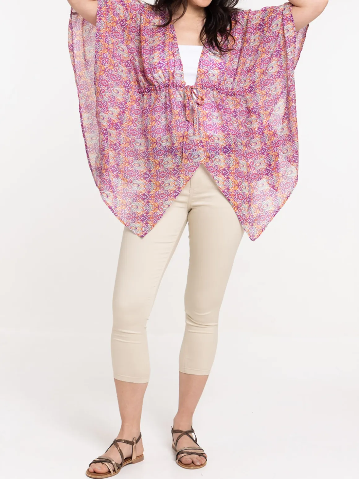 Kimono motif graphique femme